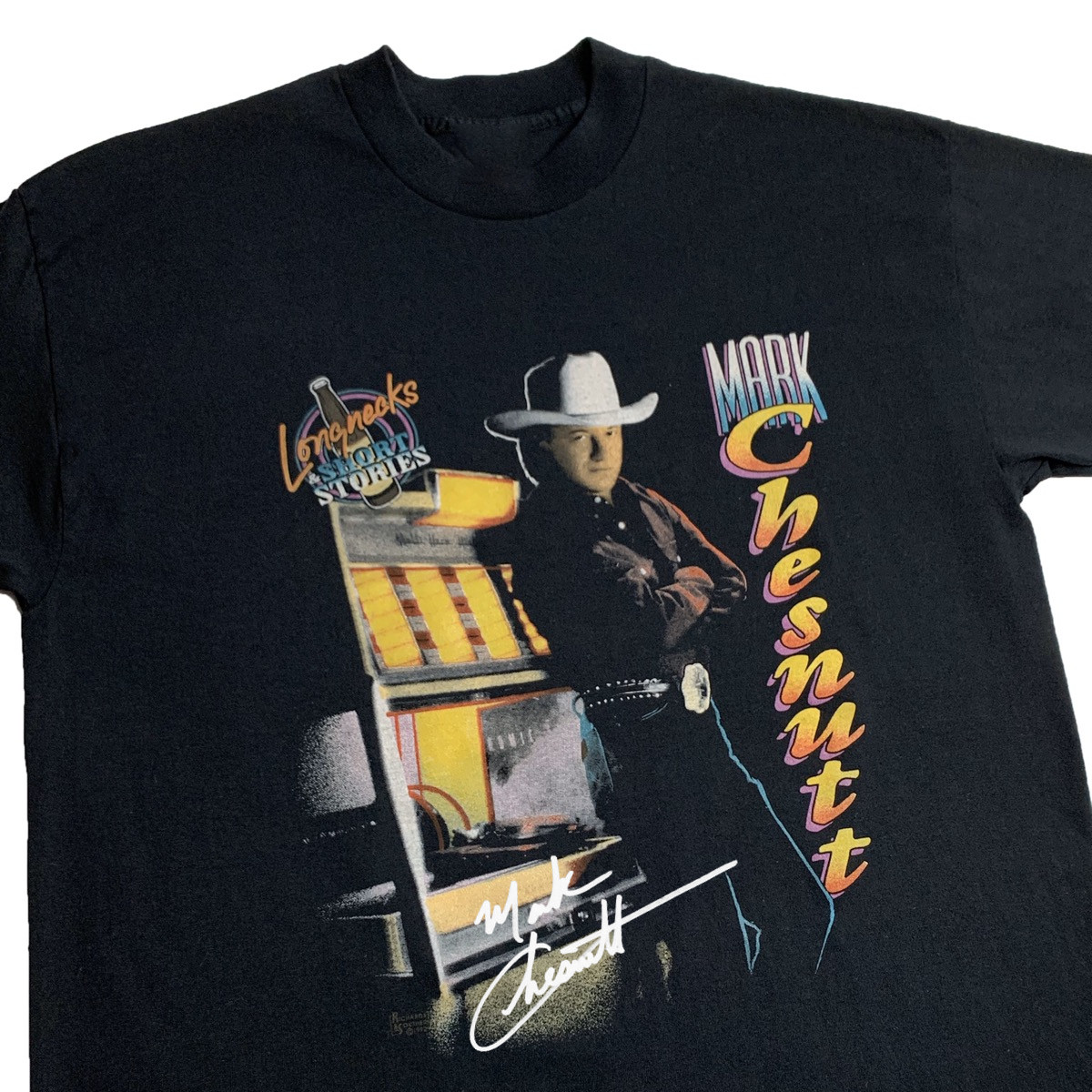 90s Vintage LONGNECK Tour Mark Chesnutt Shirt Classic Black