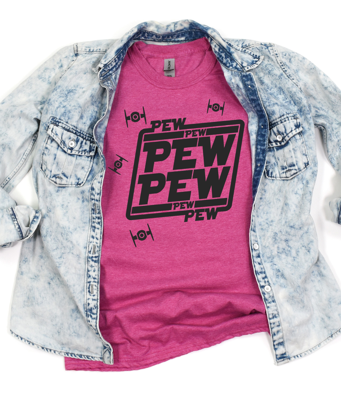 Pew Pew Pew Star Wars Vader Funny Graphic Novelty Jedi Tee Shirt T-shirt