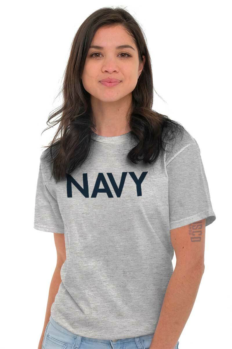 Navy PT Military USA Training Armed Forces Womens or Mens Crewneck T Shirt Tee