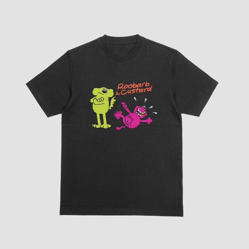 Roobarb & Custard British TV Show Cartoon Gift T Shirt Retro 70s 80s 90s Top Dog