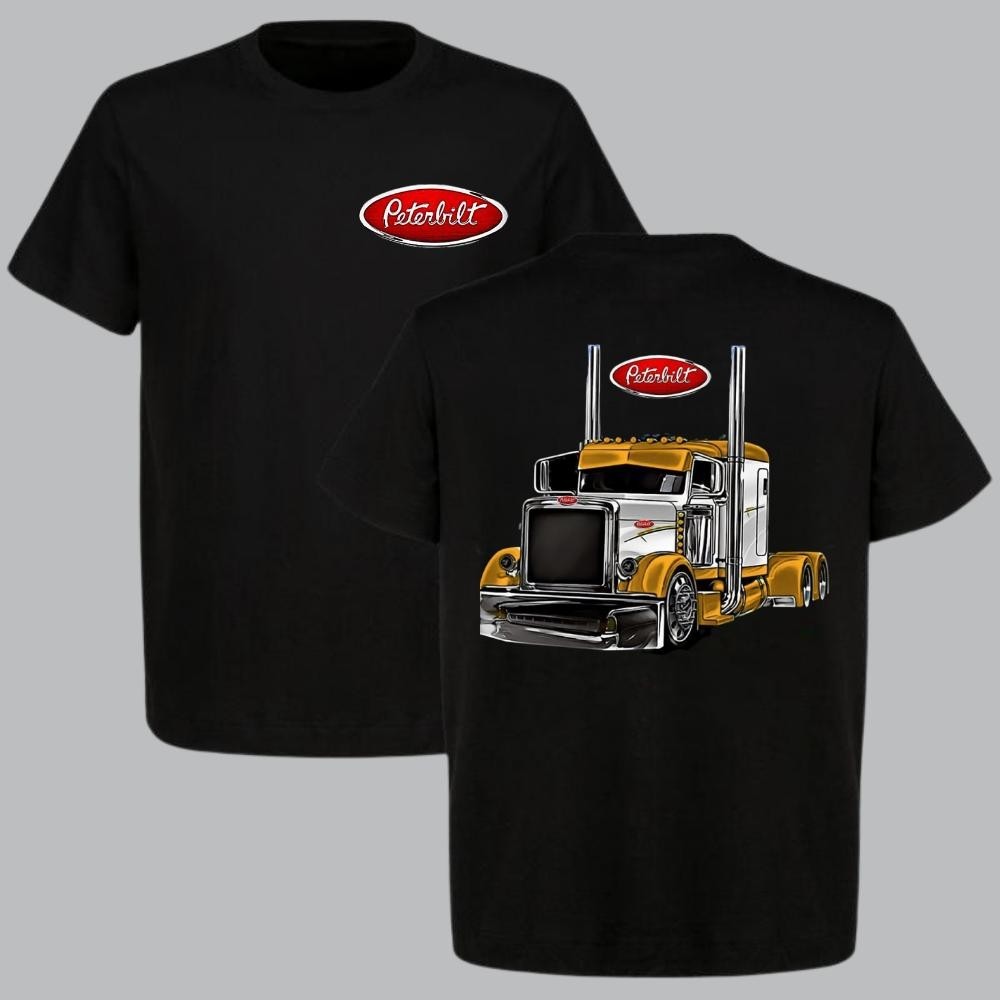 Peterbilt Semi Truck Graphic T Shirt Trucker Vintage Heavy Duty Tee