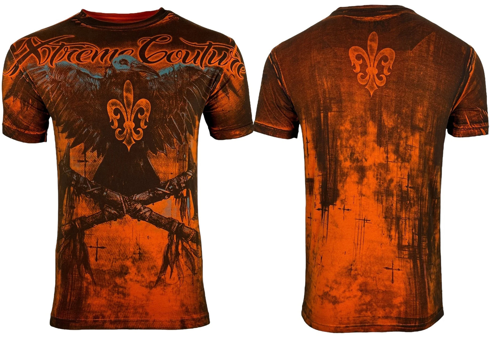 Xtreme Couture By Affliction Men’s T-shirt Darkside Biker Red Tattoo S-5XL
