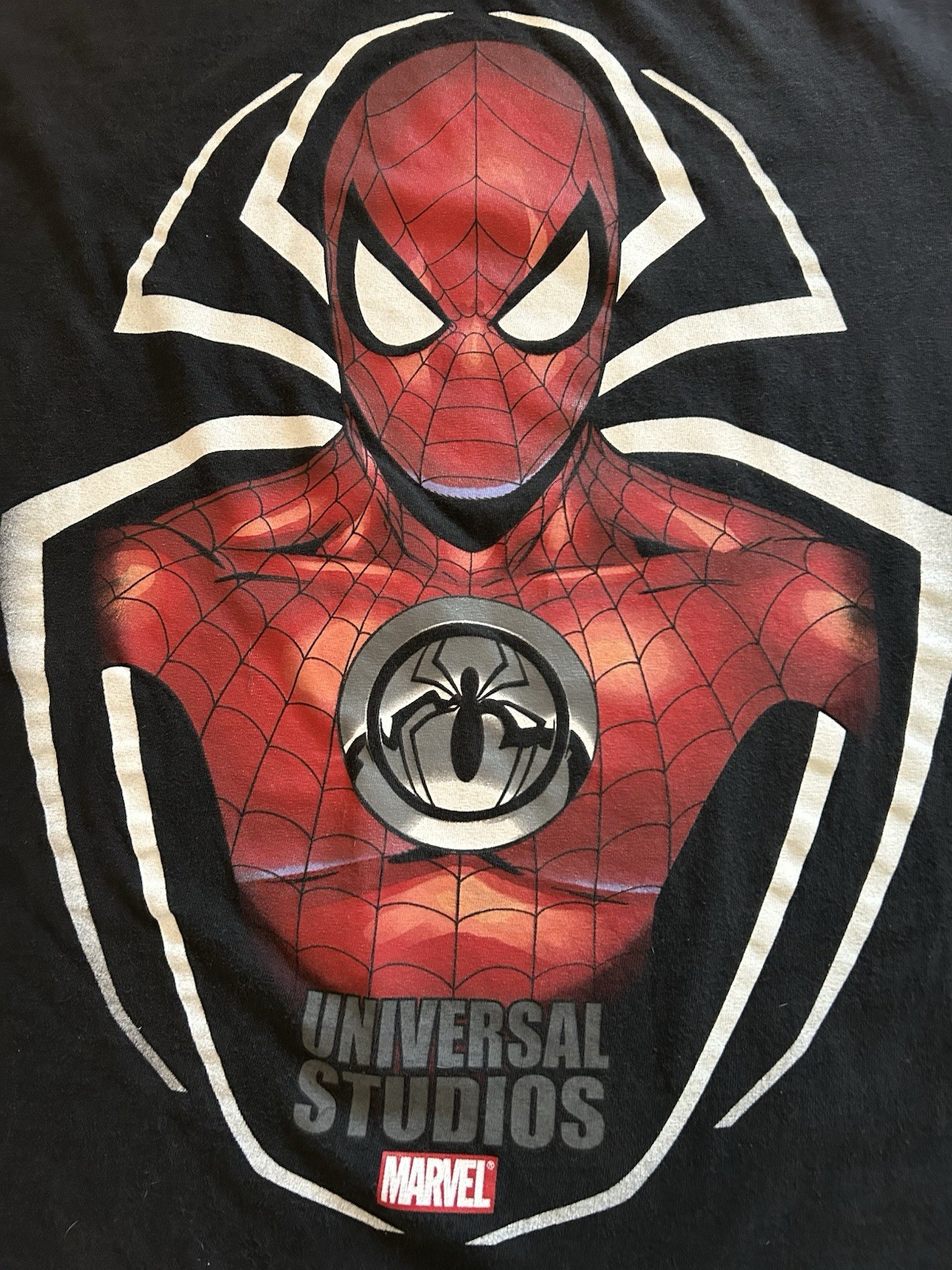 Universal Studios Spiderman Graphic L Shirt Marvel Ride 2009 Theme Park