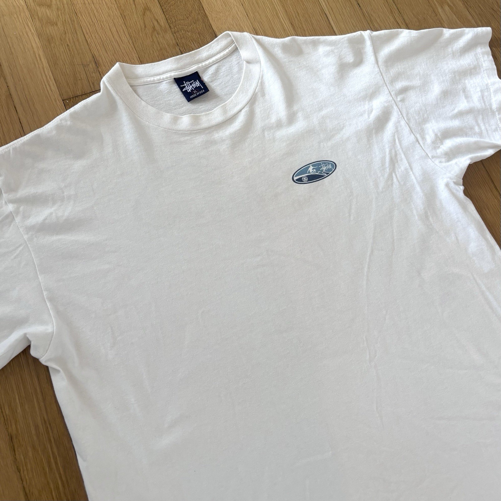 Vintage Stussy Surf Graphic T Shirt Mens XL 90s Made in USA Single Stitch Rare