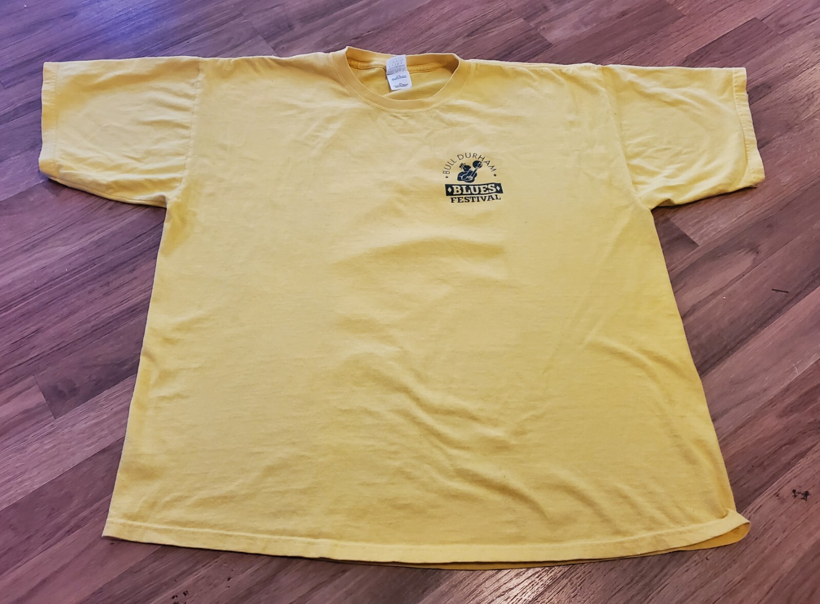 Bull Durham 2005 Eighteenth Annual Blues Festival XXL 2XL Yellow T-Shirt, NC