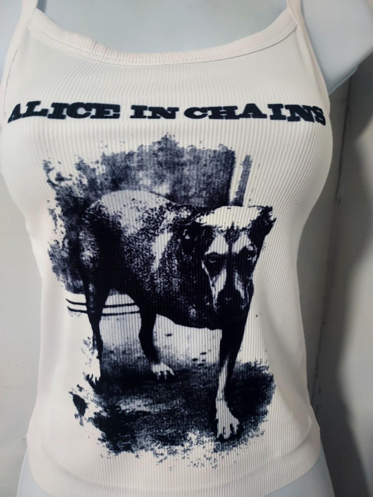 Alice in Chains Tripod tank top 3 Legged Dog Hand Cropped ribbed shirt Aic