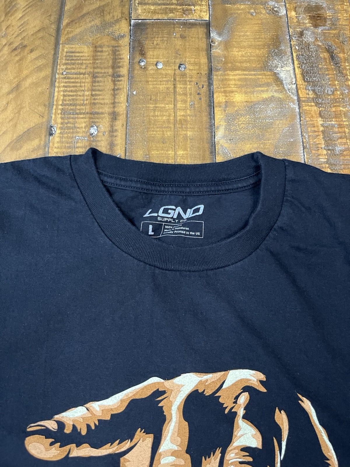 LGND Supply Co Graphic Puppet Master Logo Black T Shirt Men’s Size Large
