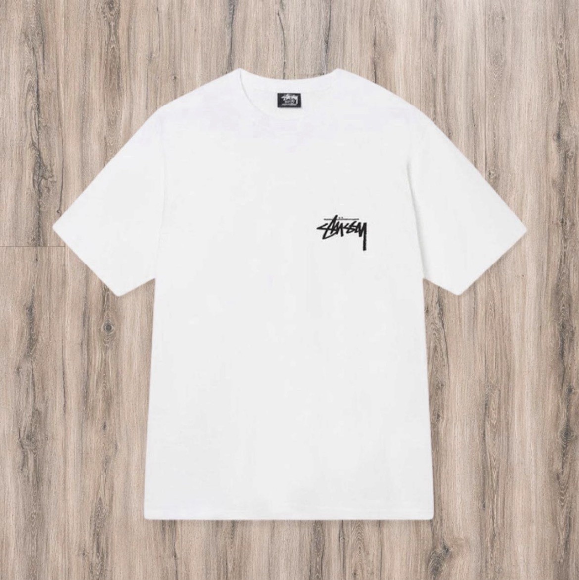 Stussy Men’s M Graphic Logo T-Shirt White Crew Neck Short Sleeve Dice