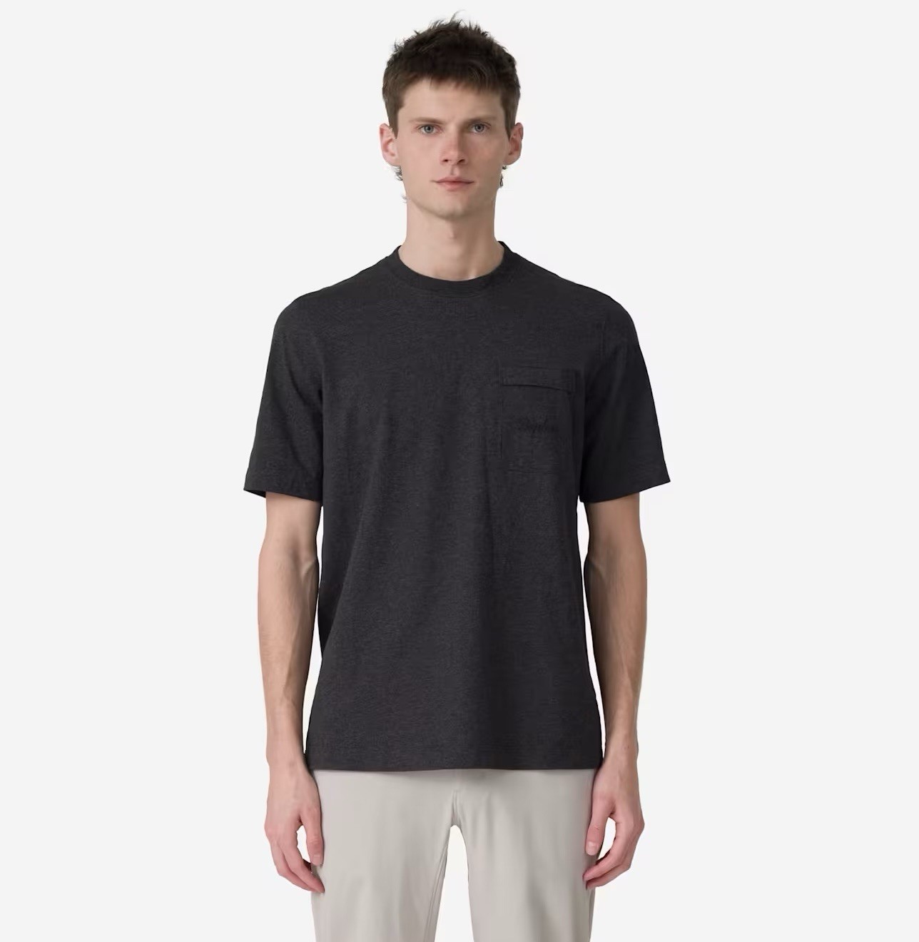 Rapha Logo Pocket T-Shirt Men’s Size M Charcoal Marl Black Grey Short Sleeve Top