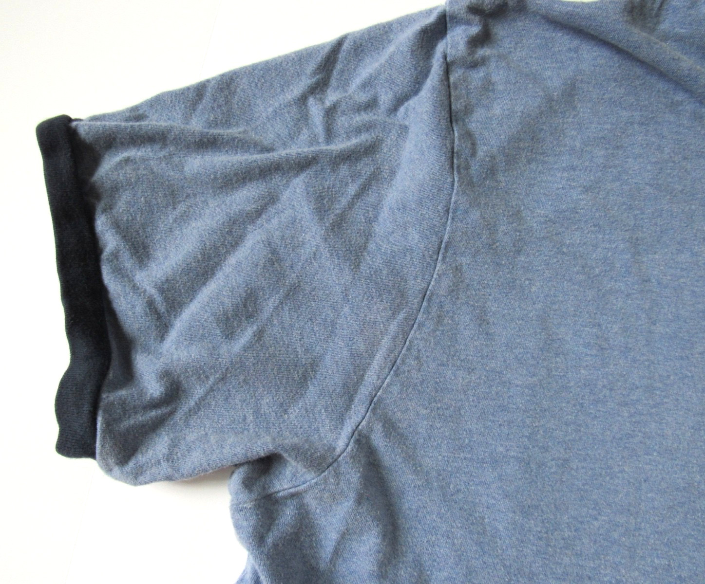 Old Navy Tee Vintage Ringer Blue & Navy Short Sleeve 100% Cotton Men’s L Large