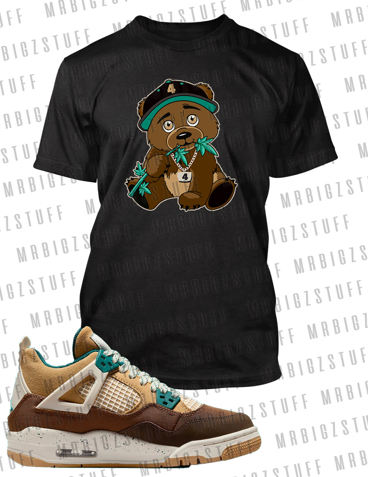 True Legends Bears Tee To Match J4 Cacao Sneaker Pro Club Shaka RTP Big Tall Sm