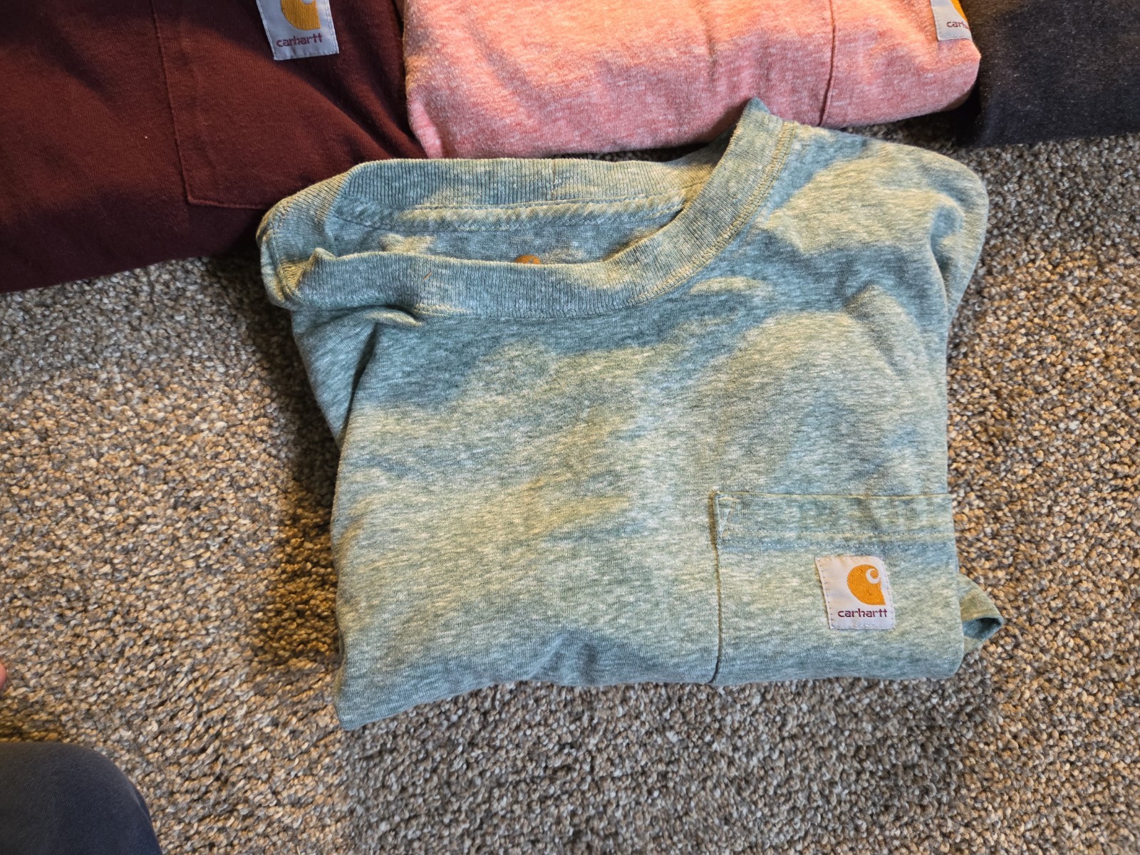 Carhartt T-Shirt Lot Of 7 Original Fit & loose Fit Size XL TALL W/Pockets
