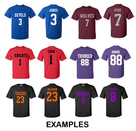 CUSTOM CLASSIC T-Shirt JERSEY Personalized Name Number Football Softball S-5XL