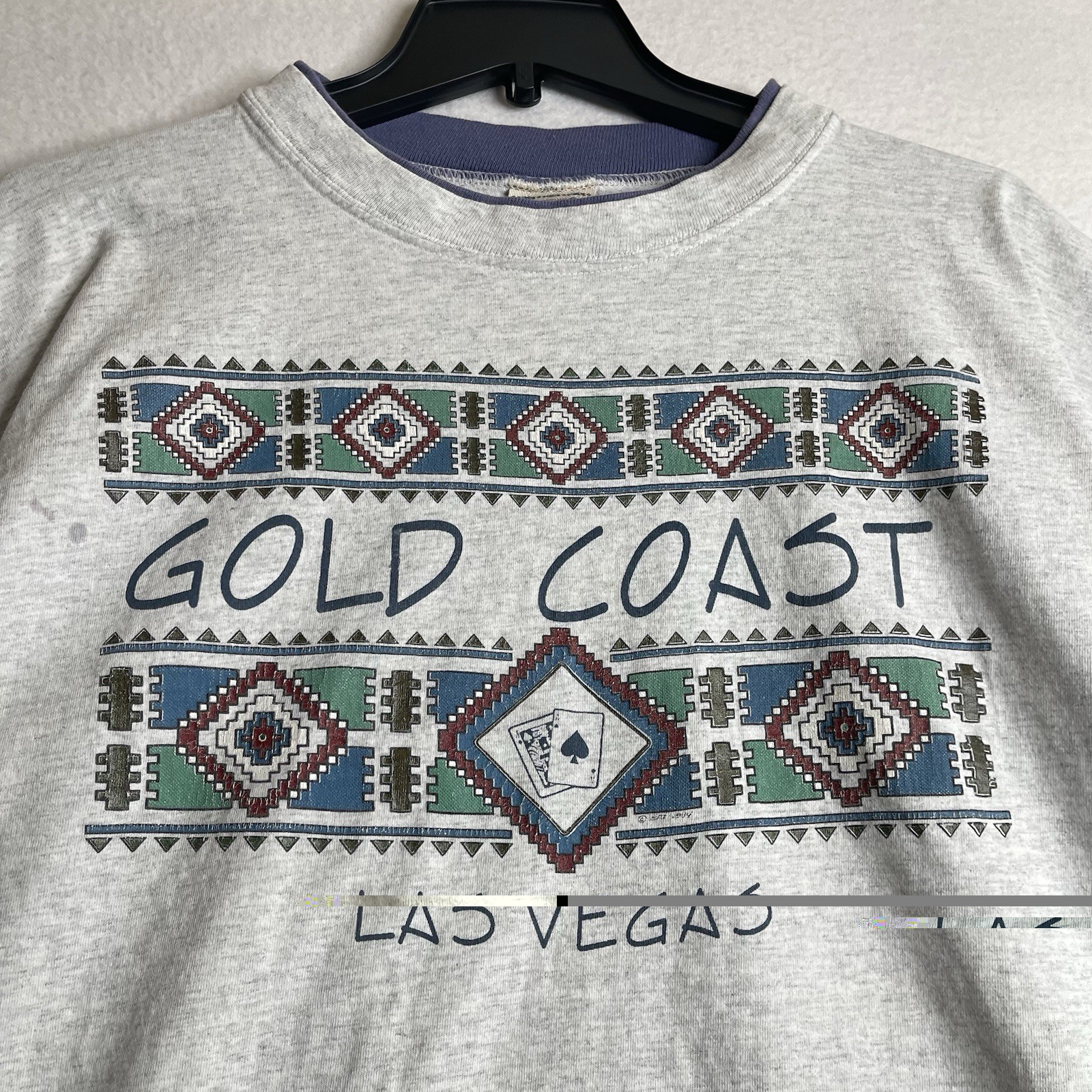 Vintage 90’s Gold Coast Las Vegas Native American Heather Gray Shirt Size XL VTG