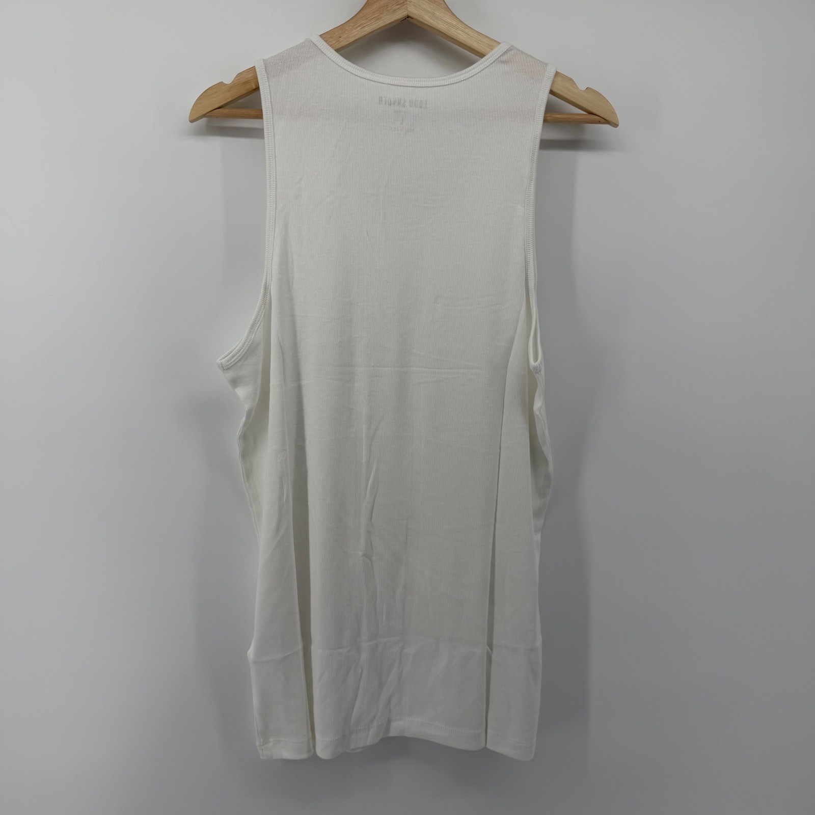 Todd Snyder Tank Top Mens L White Ribbed Tank Top KN1270422 Pima Cotton Modal
