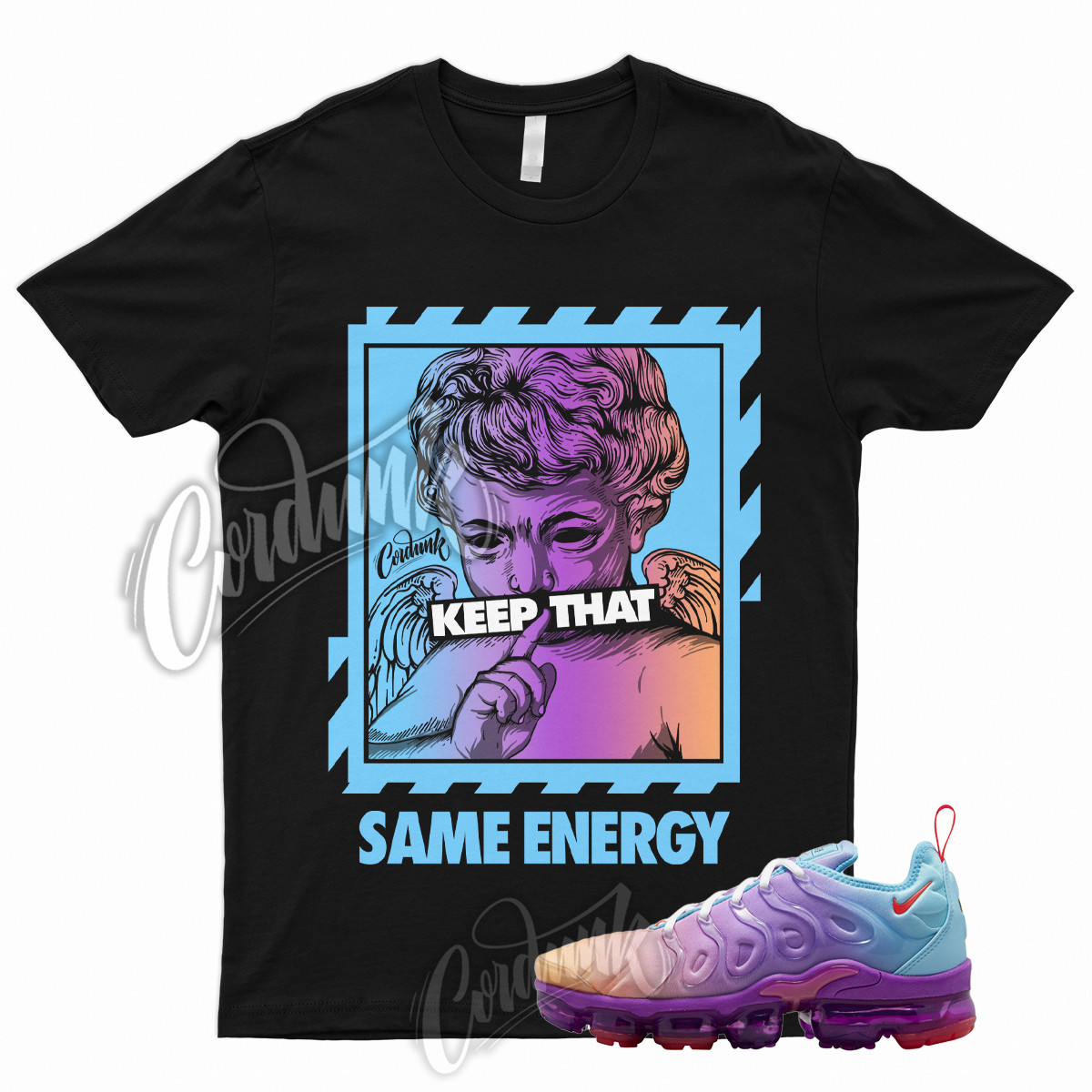 ENERGY Shirt for Air VaporMax Plus Multi Gradient Multicolor Peach Purple Blue 1