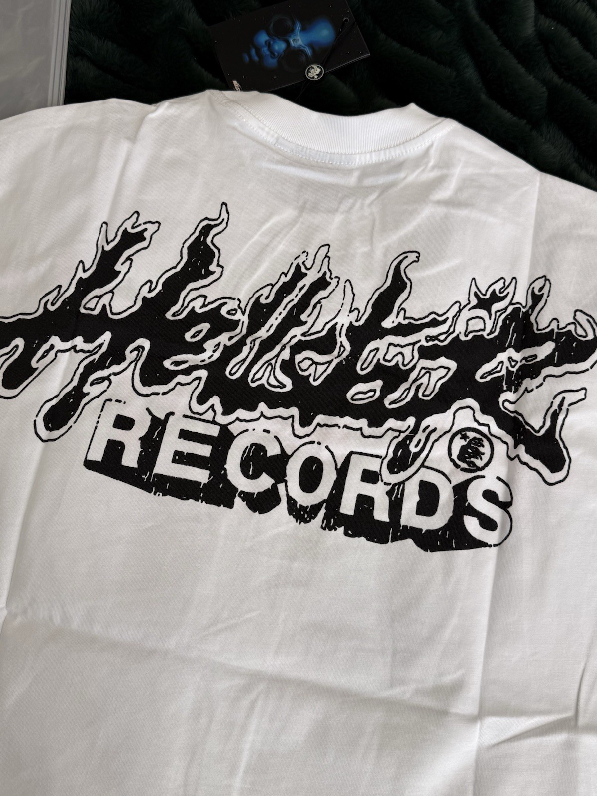 Hellstar Records Heaven and Hell White Cotton Graphic Tee Crew Neck Men’s M