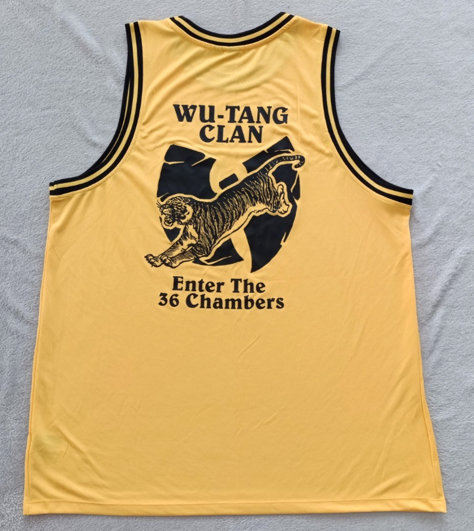 Enter 36 Chambers Wu-Tang Clan Yellow Hip Hop Basketball Jersey Tank size 3XL