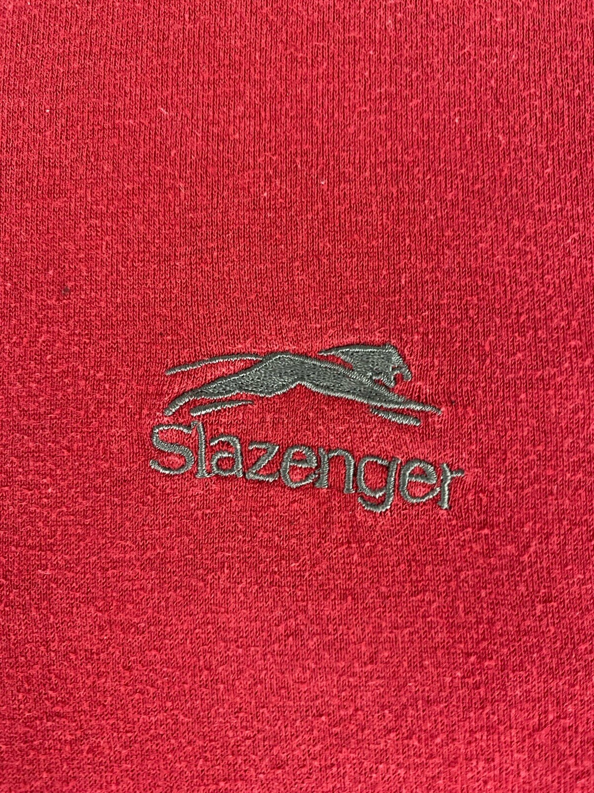Vintage Slazenger T Shirt Mens XL Maroon Y2K 2000s Logo Casual Sports Outdoors