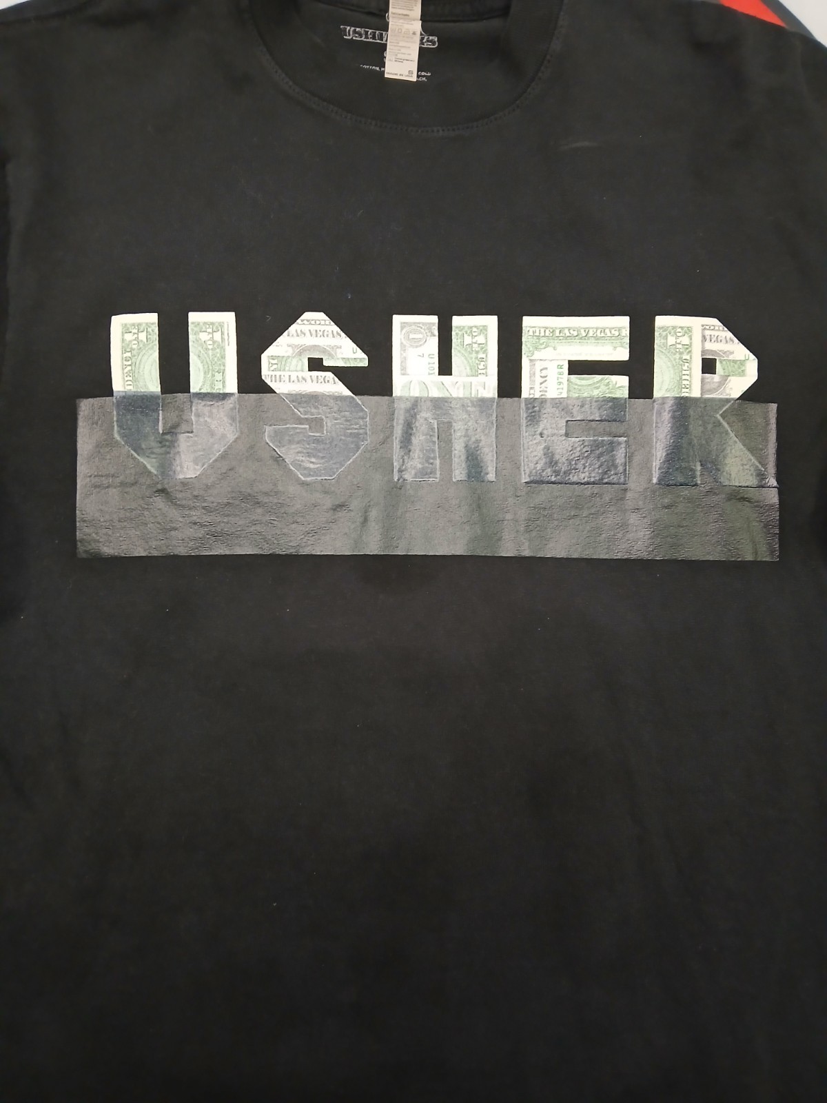 Usher Ushbucks Long Sleeve T-Shirt Back Money Graphic Men’s S