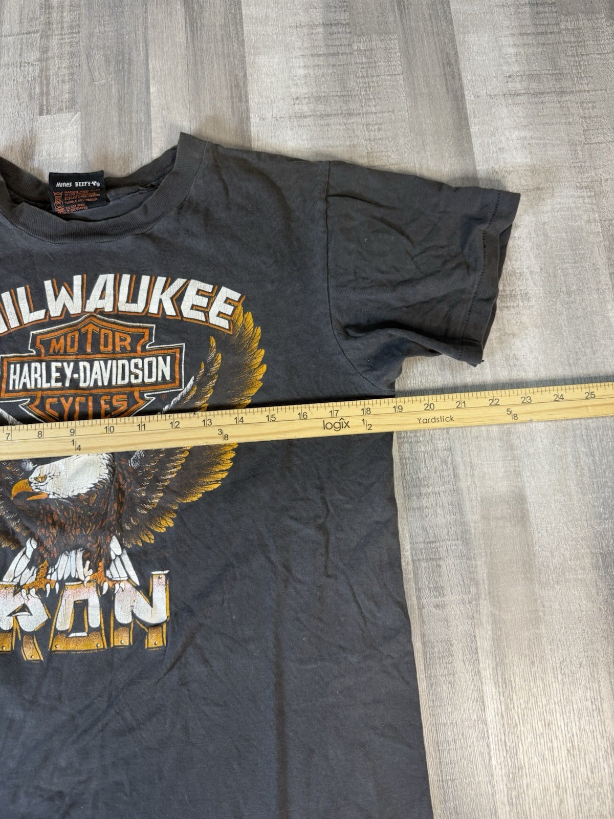 Vintage 1986 Harley Davidson Eagle Milwaukee Iron Biker Americana Mens MEDIUM