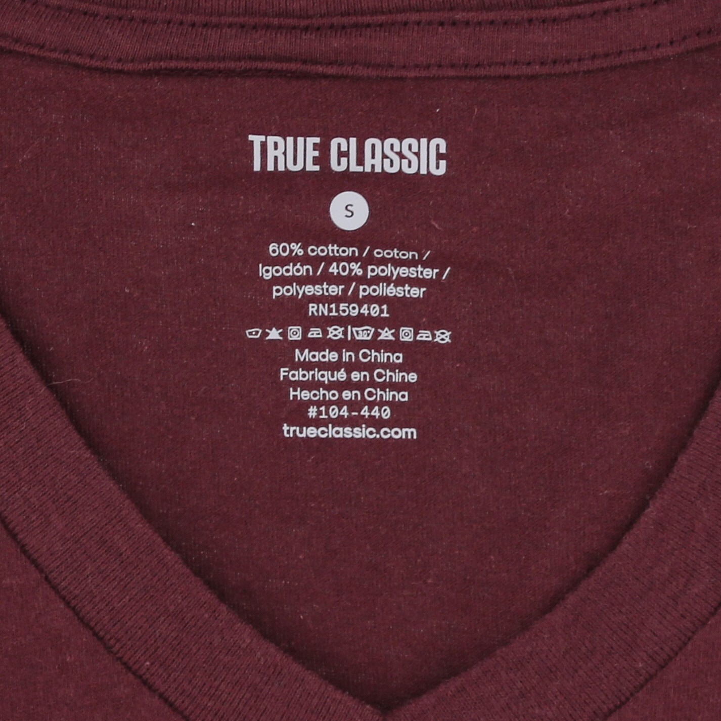 True Classic Men’s V-Neck Shirt Short Sleeve Ultra Soft Tagless Cotton Tee