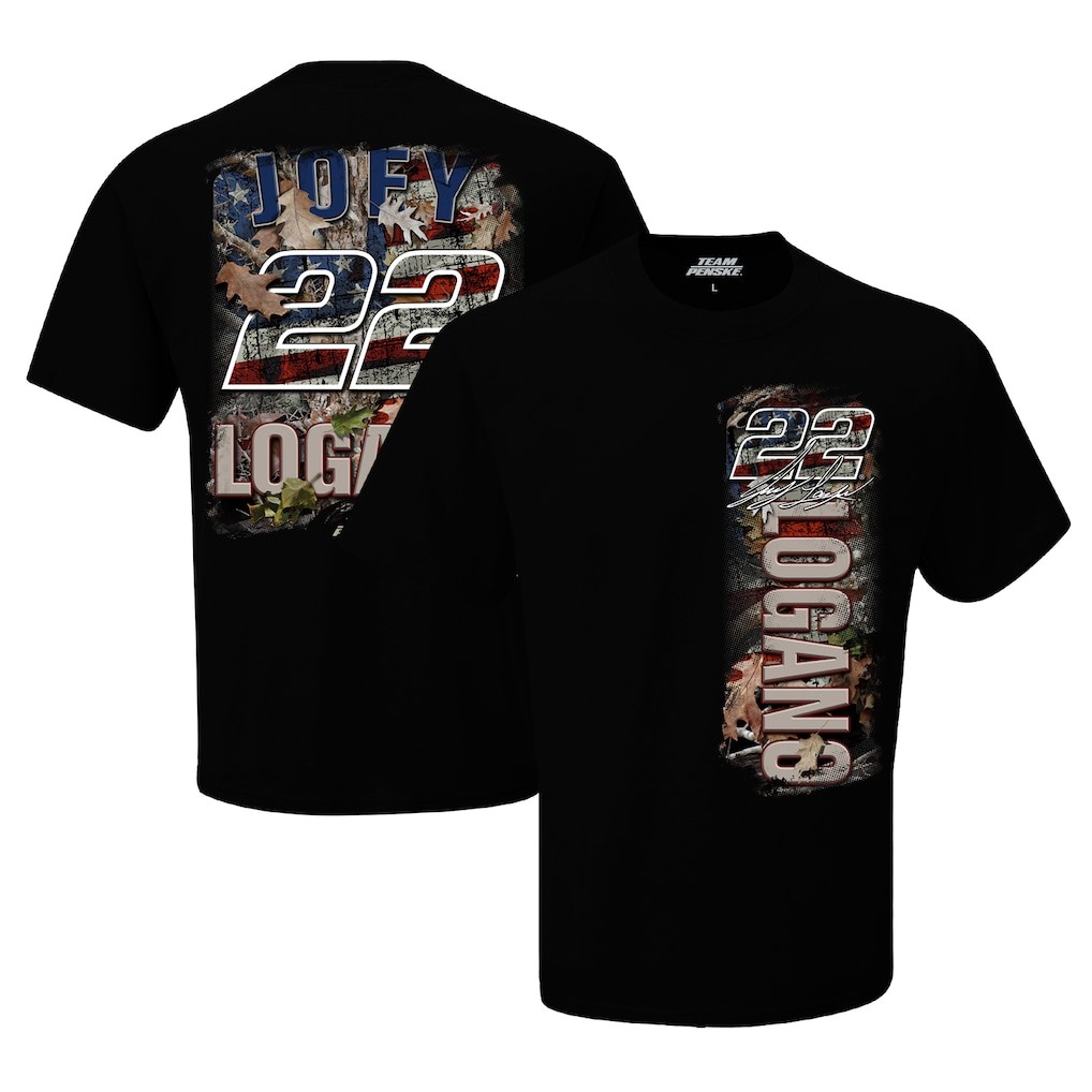 Joey Logano #22 NASCAR Shirt Team Penske Patriotic Racing Tee