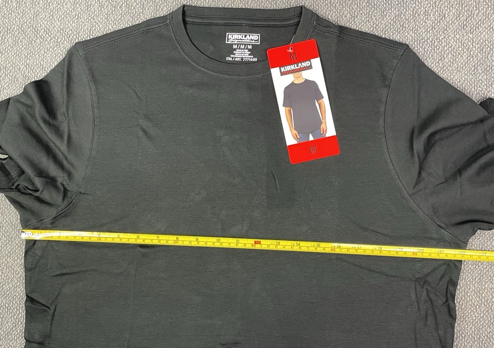 Kirkland Signature Men’s Lot of (5) BLACK 100% Pima Tee Pick Size M, L, XL NWT