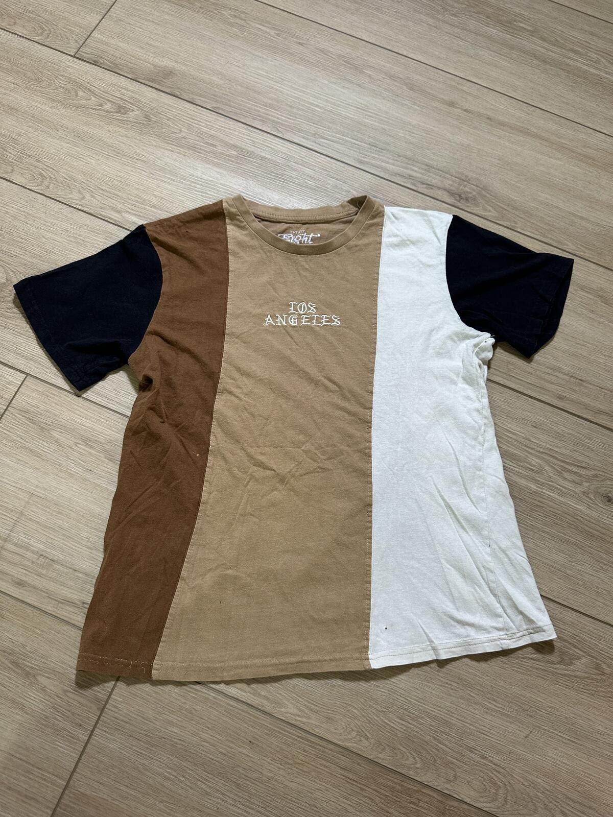 Eighty Eight Los Angeles Colorblock Graphic T-Shirt Size Small