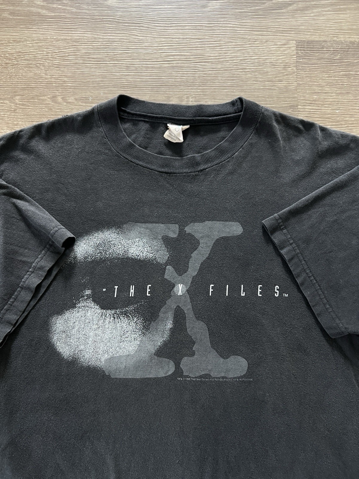 Vintage 90s X-Files Promo Eye T-Shirt XL Faded Black TV Show Sci-Fi