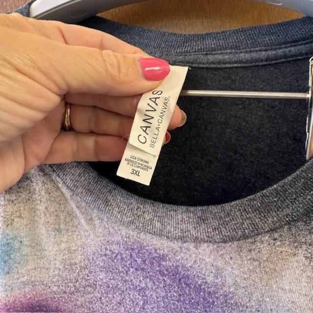 VINTAGE STYLE BLEACH WASH Unisex 3Xl Graphic Tee Just Breathe Self Care Teacher