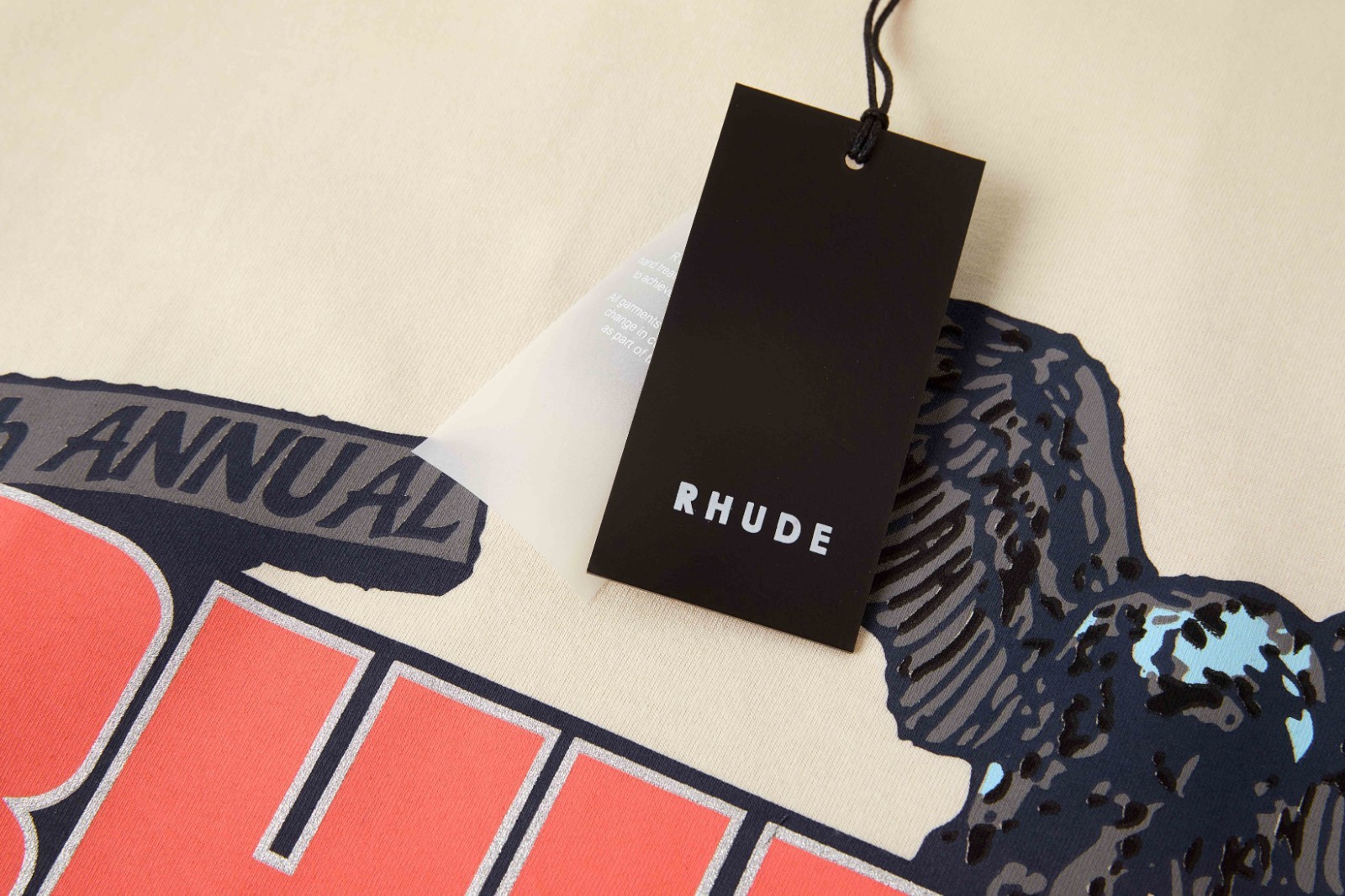 RHUDE Spring/Summer Sailing Club slogan logo short sleeved T-shirt white