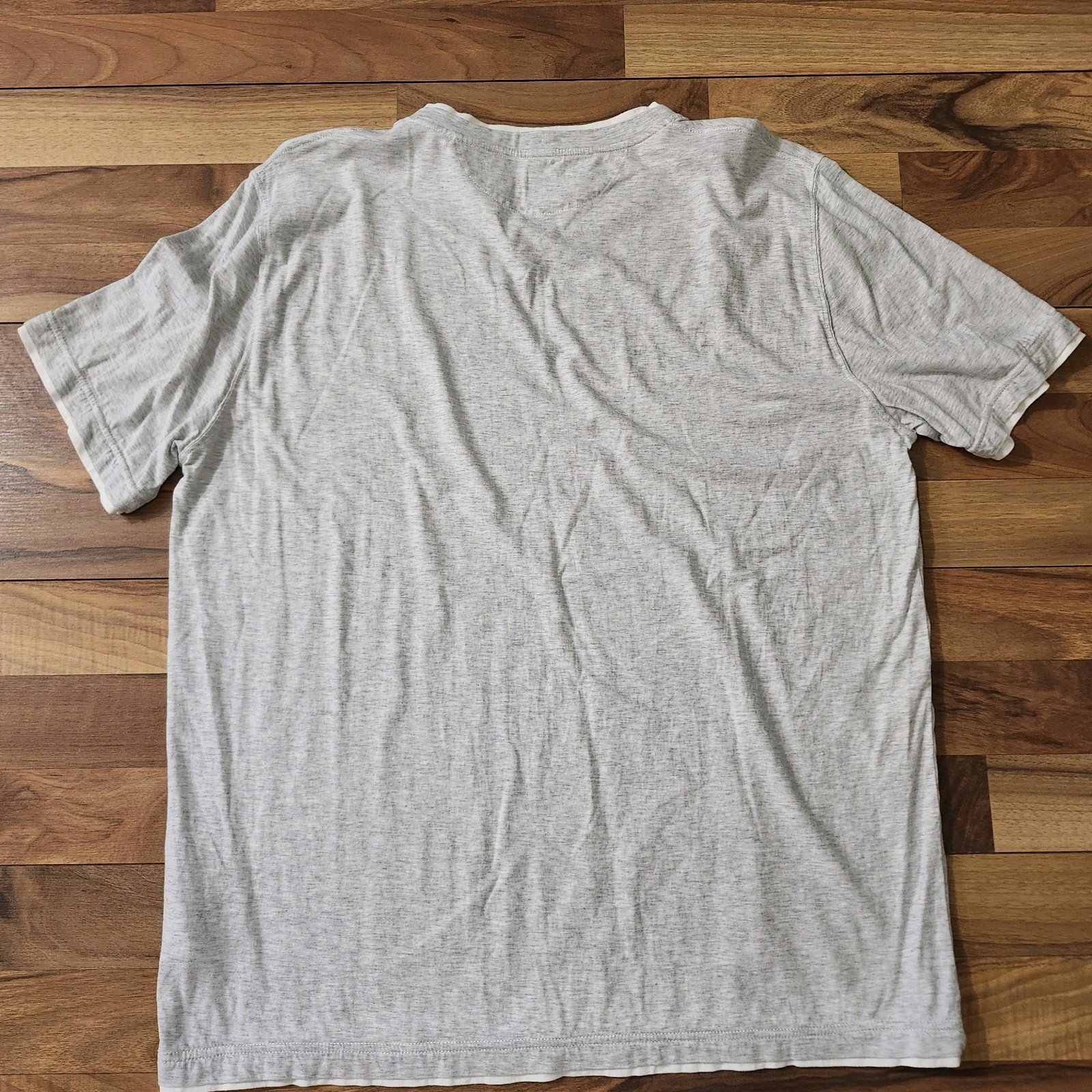 Fedeli Italy Men’s Duo Cotton Jersey Mèlange T-shirt Grey/White Size XXL
