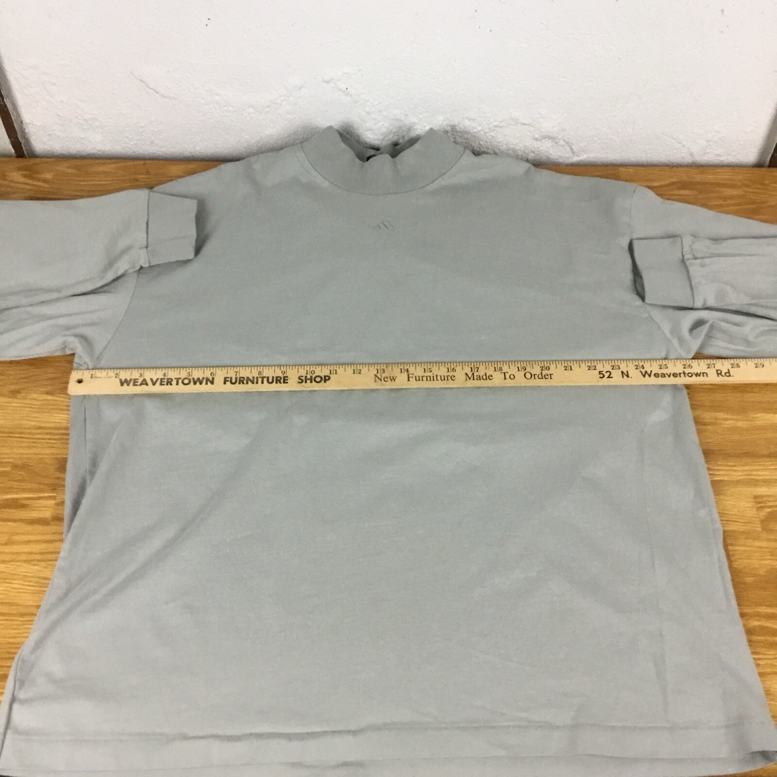 Adidas Basketball Mens Large Gray Mock Neck Long Sleeve Graphic T-Shirt L