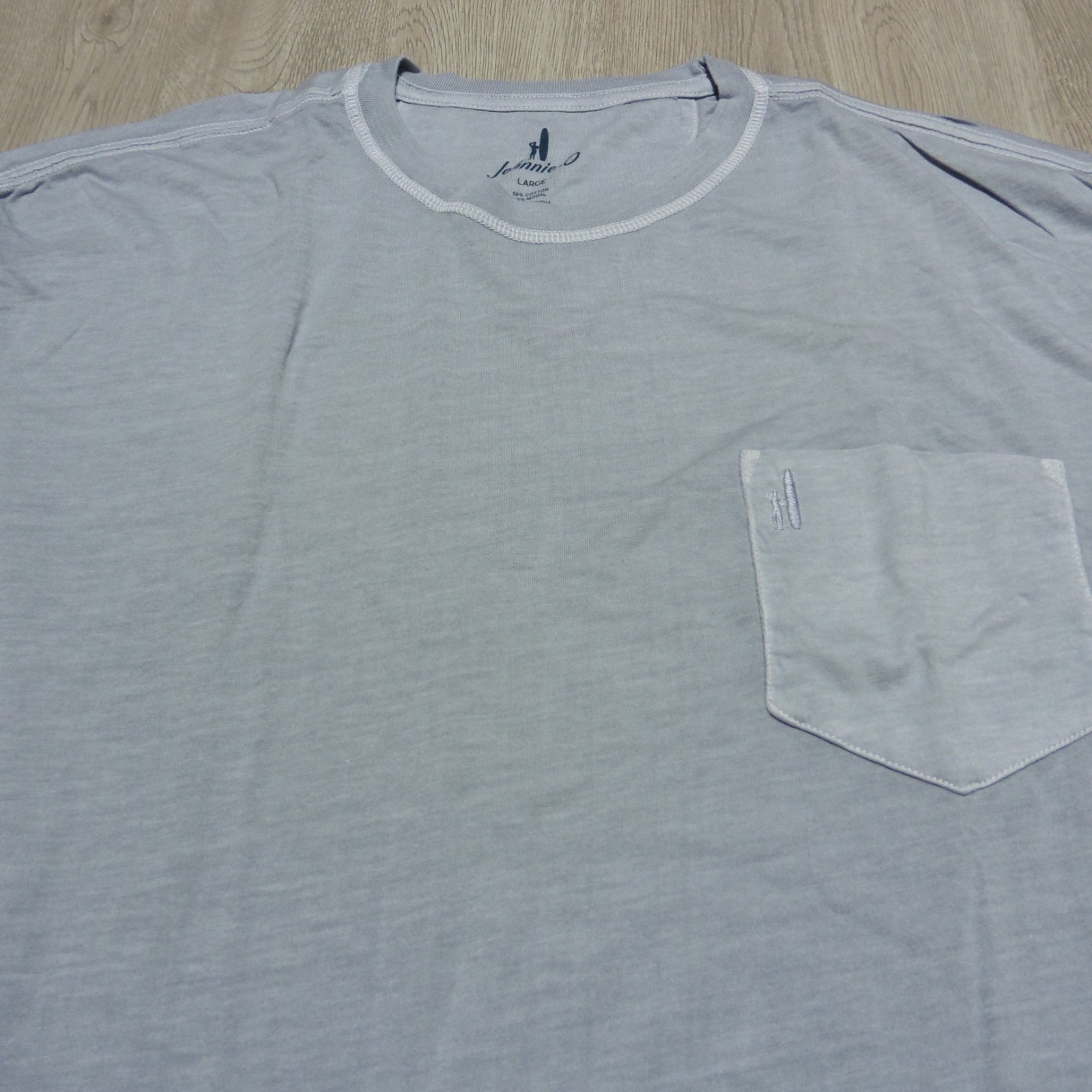 Johnnie-O Men’s Large Brennan Crewneck T-Shirt Steel Gray LS NWT