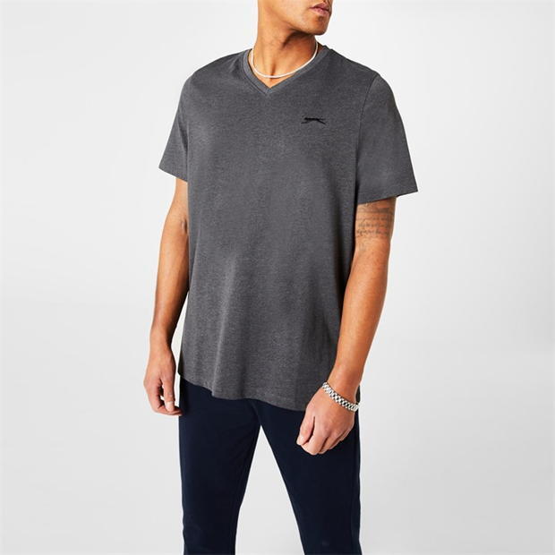 Mens Slazenger 100% Cotton V Neck T Shirt XS S M L XL XXL 3XL 4XL BNWT