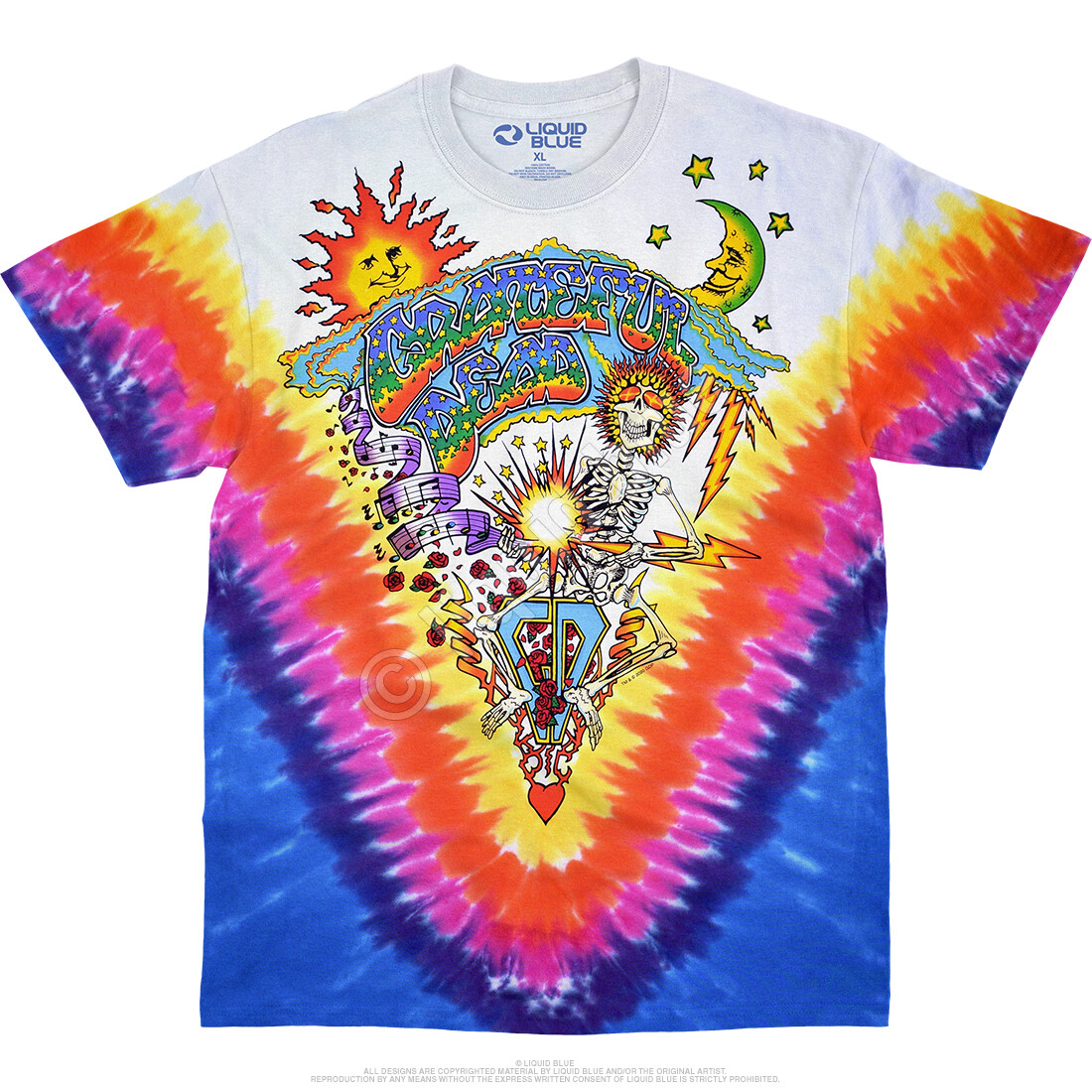 GRATEFUL DEAD-SUMMER TOUR 92-2 Sided TIE DYE T-SHIRT S,M,L,XL,2X,3X Garcia,Wier