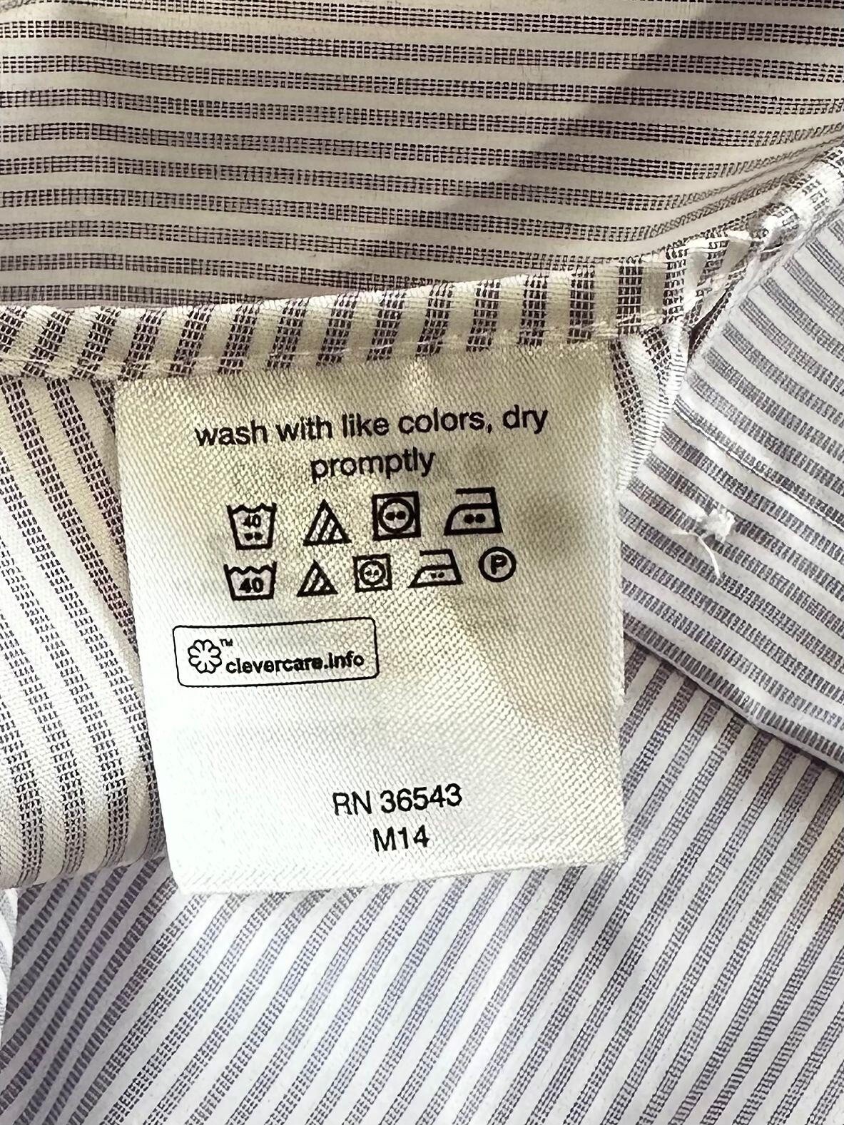 321 Calvin Klein Infinite Non-Iron Slim Fit Stretch Purple Striped Button-Down L