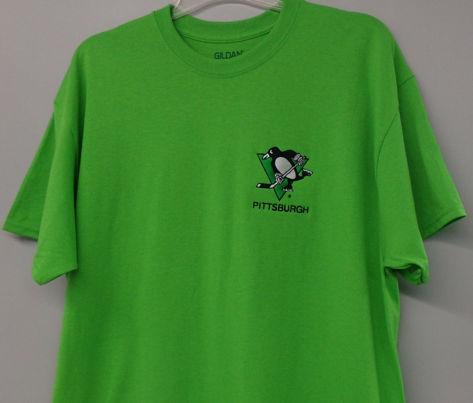 Pittsburgh Penguins Green Phase Embroidered T-Shirt S-6XL, LT-4XLT WBS New