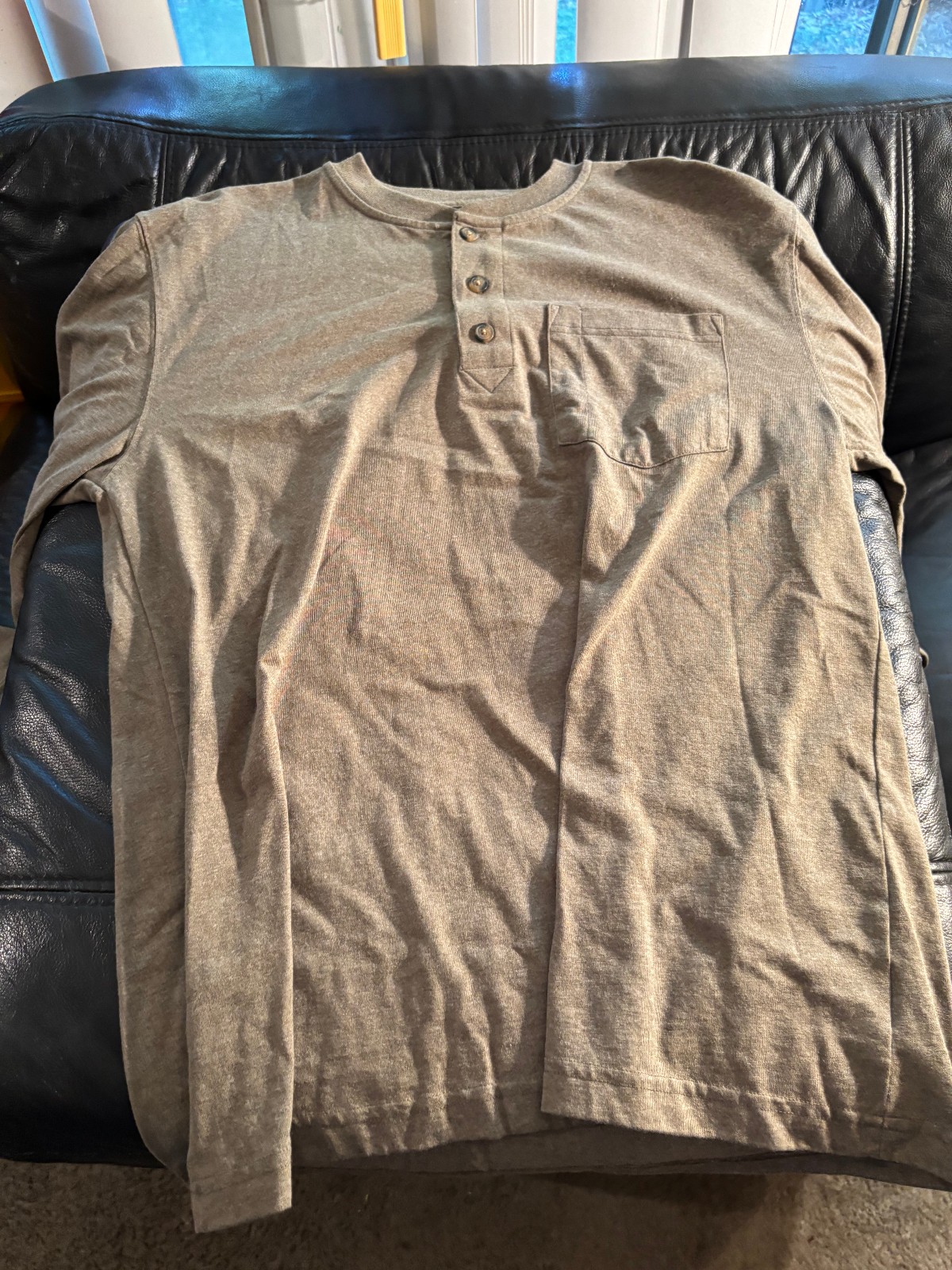 Dickies New no tag Long Sleeve olive Work shirt w pocket heavy cotton button