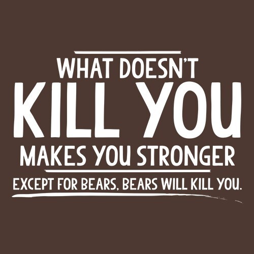 What doesn’t kill you makes you Sarcastic Humor Graphic Novelty Funny T Shirt