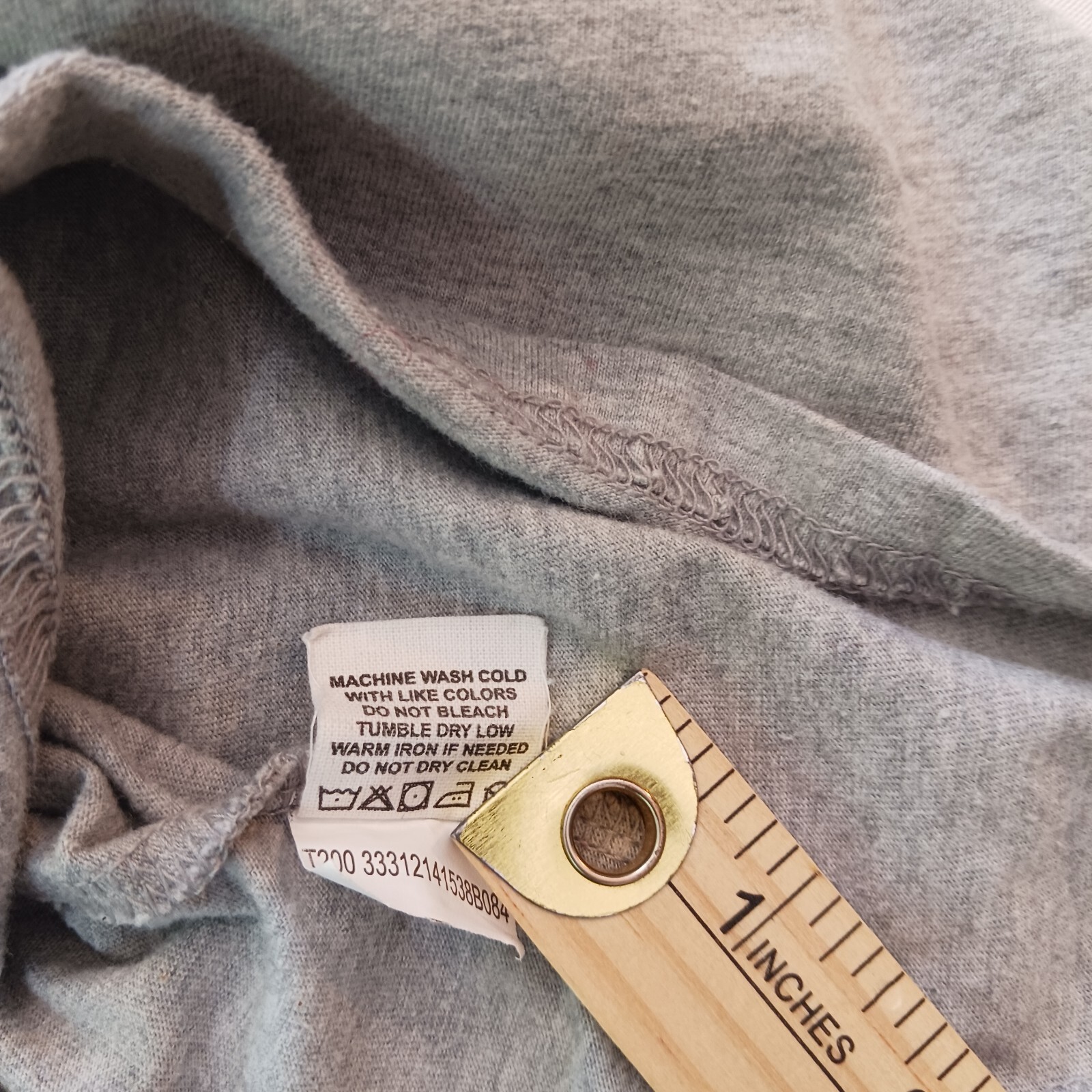 Sport-Tek 3/4 Sleeve Men’s Gray & Blue Cotton Reglan T-Shirt Size XS RN#90836