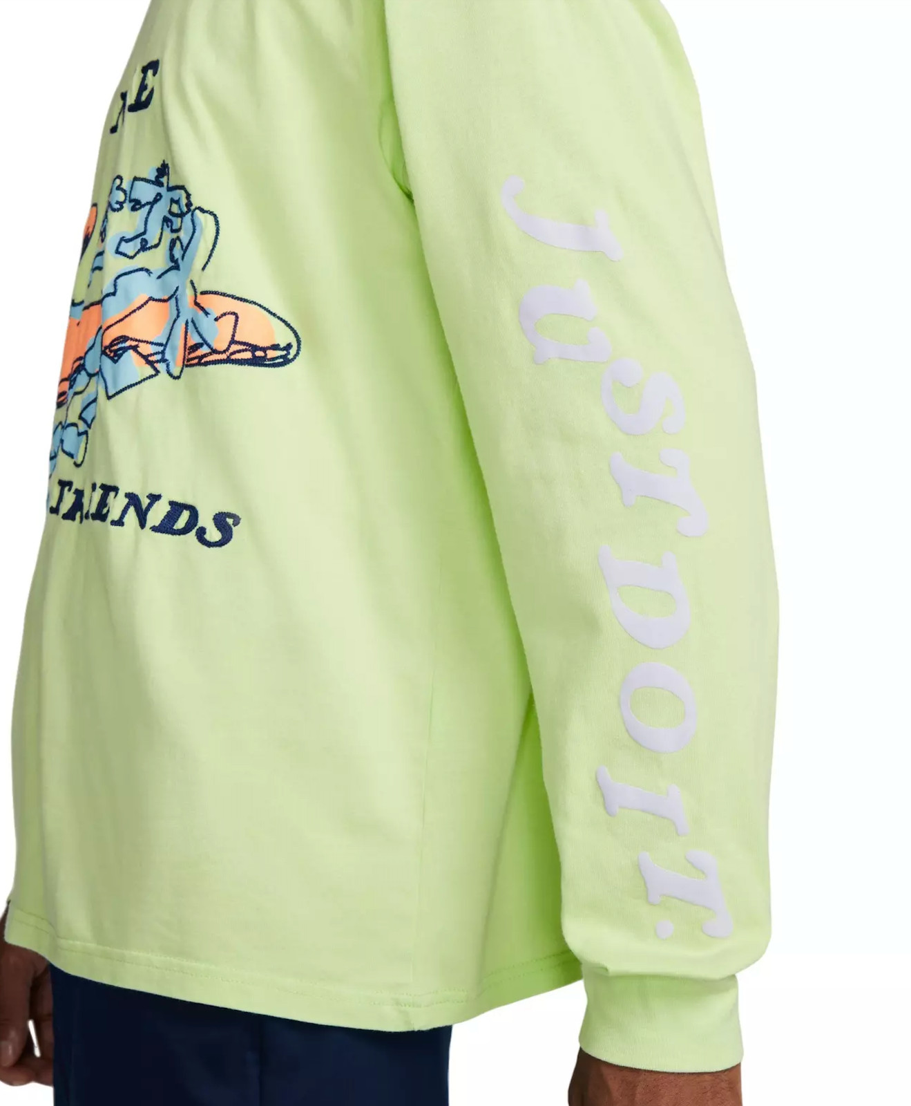 Nike Men’s Sportswear Max90 LongSleeve Cotton Tee Shirt DZ3080-383 Lime Size XXL