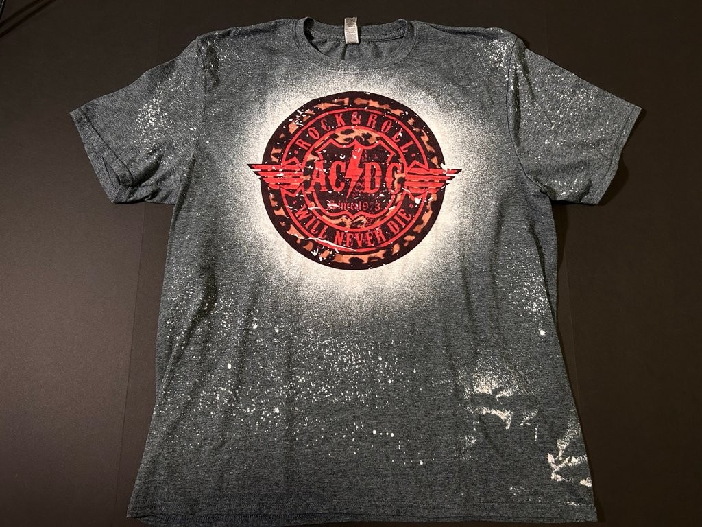 Gildan AC/DC Rock and Roll Graphic T-Shirt