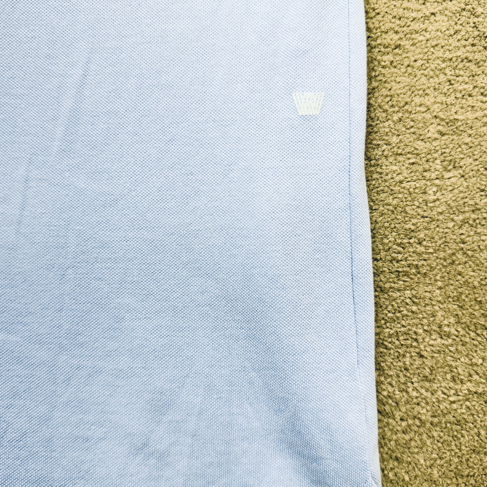 Mack Weldon Silver T-Shirt Mens Sz Large Blue Supima Cotton Blend Stripe Collar