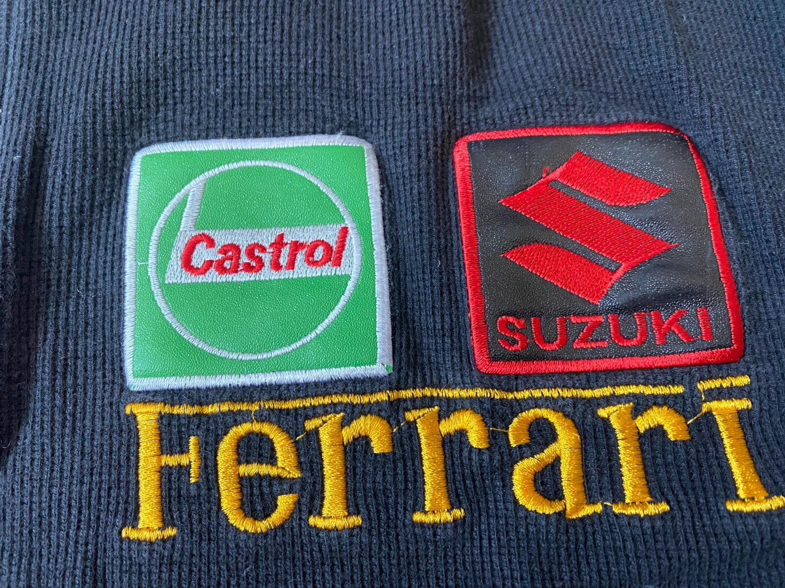 VTG Rothmans Racing Polo Style Knit Shirt Formula 1 F1 Ferrari Castrol Suzuki