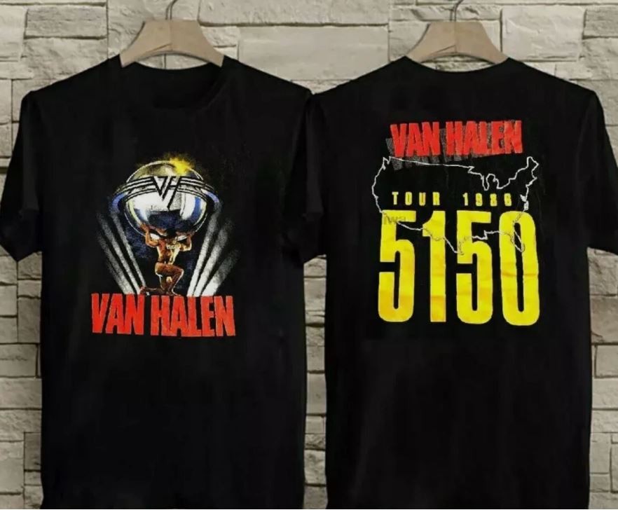 Rare Van Halen 5150 1986 Tour Concert T-Shirt, Vintage Van Halen Classic T-Shirt