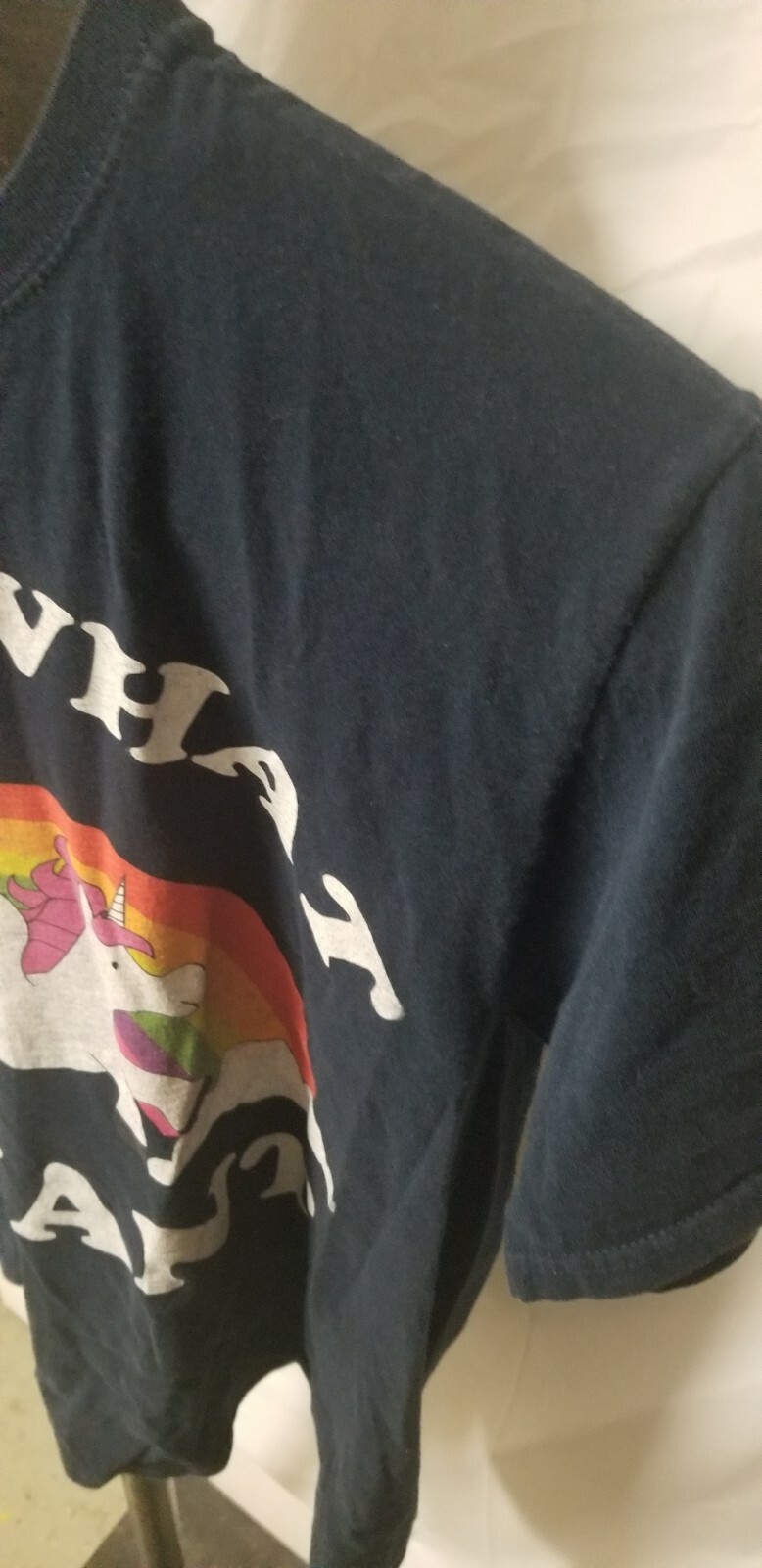 Fruit Of The Loom Heavy Cotton HD Unicorn Adult Size Medium Black T-shirt.