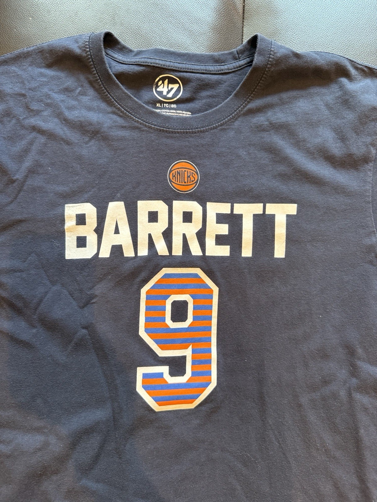 ’47 New York Knicks RJ Barrett Graphic T-Shirt Gray XL Men’s *free shipping*