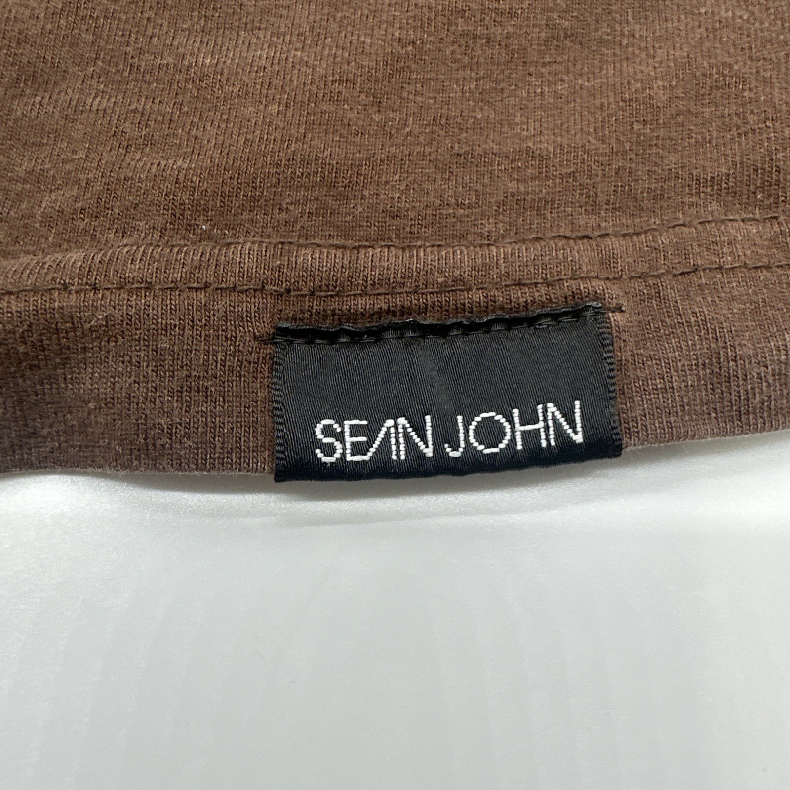 Sean John T-Shirt Men 2XL Brown Graphic Print Logo Embroidered ..#29914